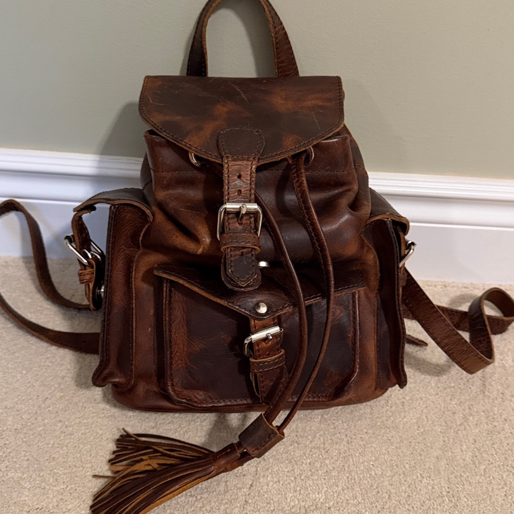 Mini backpack Freebird by Steven Brett in Cognac - Picture 2 of 8
